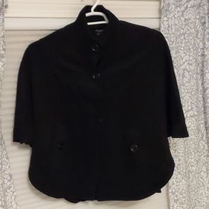 Black Wool blend cape